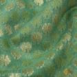 Aqua Green Pure Cotton Banarasi Handloom Saree For Discount