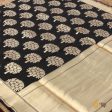 Black Pure Silk Georgette Banarasi Handloom Saree on Sale