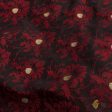 Black-Maroon Pure Soft Satin Silk Banarasi Handloom Fabric on Sale