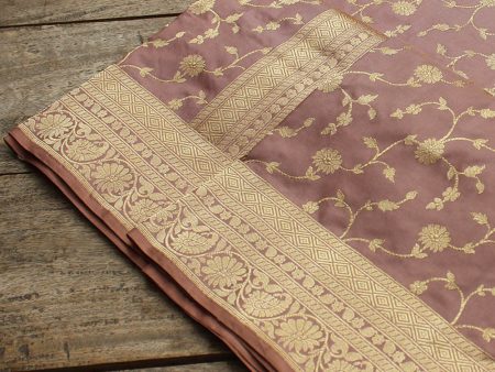 Old Rose Pink Pure Katan Silk Banarasi Handloom Saree Online Hot Sale