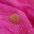 Gulaabi pink-Coral Pink Pure Georgette Banarasi Handloom Bandhani Dupatta Online Hot Sale