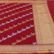 Maroon Pure Katan Silk Banarasi Handwoven Dupatta on Sale