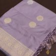 Lilac Pure Katan Silk Banarasi Handloom Dupatta Online Sale