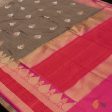 Black-Beige Pure Katan Silk Banarasi Handloom Saree Online now