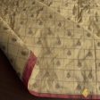 Beige Pure Katan Silk Banarasi Handloom Fabric Online Sale