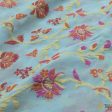 Light Blue Pure Khaddi Georgette Banarasi Handloom Dupatta Cheap