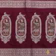 Garnet Pure Katan Silk Banarasi Handwoven Dupatta For Discount