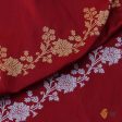 Maroon Pure Katan Silk Banarasi Handwoven Dupatta on Sale