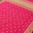 Orange-Gulabi Pink Pure Katan Silk Banarasi Handloom Saree Discount