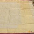 Off White Pure Katan Silk Banarasi Handloom Dupatta Hot on Sale