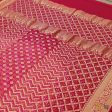 Pink Ombre Pure Georgette Banarasi Handloom Bandhani Dupatta For Cheap