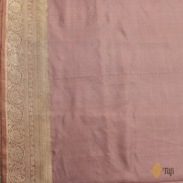 Old Rose Pink Pure Katan Silk Banarasi Handloom Saree Online Hot Sale