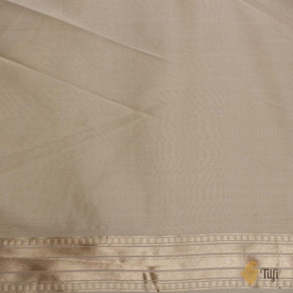 Aqua Blue-Off White Pure Katan Silk Banarasi Handloom Saree Sale