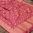 Orange-Gulabi Pink Pure Katan Silk Banarasi Handloom Kadwa Jangla Dupatta Sale