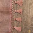 Old Rose Pink-Gold Pure Kora Tissue Net Banarasi Handloom Dupatta Sale