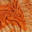 Orange Pure Georgette Banarasi Handloom Bandhani Dupatta Sale