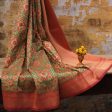 Light Sage Green Pure Silk Georgette Banarasi Handloom Patola Dupatta Online