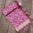 Pink Lavender Pure Katan Silk Banarasi Handloom Dupatta Online Hot Sale