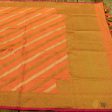 Light Orange-Pink Pure Katan Silk Aadha Jaal Banarasi Handloom Dupatta Fashion