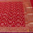 Maroon Pure Katan Silk Banarasi Kadwa Handloom Dupatta Sale