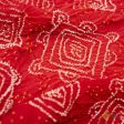 Orange-Red Pure Georgette Banarasi Handloom Bandhani Dupatta Online now