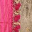 Orange-Pink Pure Katan Silk Banarasi Handloom Dupatta For Discount