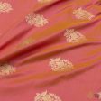 Yellow-Pink Pure Katan Silk Banarasi Handloom Fabric Supply