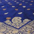 Midnight Blue Pure Katan Silk Banarasi Handloom Dupatta Cheap