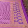 Lavender Pure Georgette Banarasi Handloom Bandhani Dupatta Sale