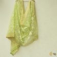 Green Pure Kora Net Banarasi Handloom Dupatta Supply