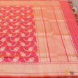 Light Orange-Gulabi Pink Pure Katan Silk Kadwa Jangla Handloom Dupatta Online