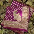 Magenta-Purple Pure Katan Silk Banarasi Handloom Saree Online Hot Sale