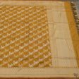 Mustard Pure Katan Silk Banarasi Handwoven Dupatta For Sale