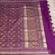 Purple-Magenta Pure Katan Silk Banarasi Handloom Patola Dupatta Online Hot Sale