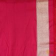 Deep Red-Rani Pink Pure Katan Silk Banarasi Handloom Saree Supply