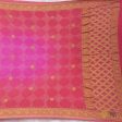 Gulaabi pink-Coral Pink Pure Georgette Banarasi Handloom Bandhani Dupatta Online Hot Sale