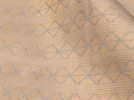 Blueish-Grey Pure Katan Silk Banarasi Handloom Fabric For Sale