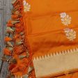 Orange Pure Katan Silk Banarasi Handloom Dupatta Fashion