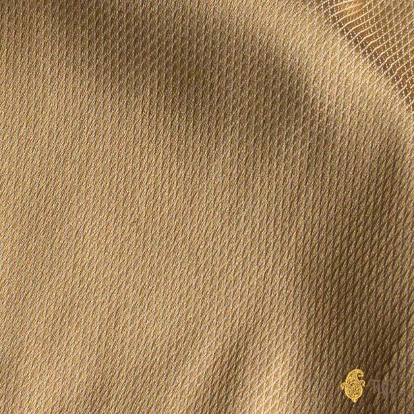 Gold Pure Katan Silk Banarasi Handloom Fabric Online Hot Sale