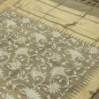 Gray Pure Kora Net Banarasi Handloom Dupatta For Discount