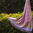 Lilac Pure Khaddi Georgette Banarasi Handloom Dupatta For Cheap