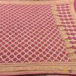 Old Magenta Pure Georgette Banarasi Handloom Bandhani Dupatta For Sale