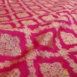 Pink Pure Silk Georgette Banarasi Handloom Dupatta Sale