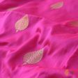 Gulabi Pink Pure Katan Silk Banarasi Handloom Dupatta Hot on Sale