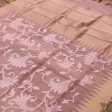 Pink Pure Kora Net Banarasi Handloom Dupatta Online now