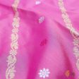 Gulabi-Gajri Pink Pure Katan Silk Banarasi Handloom Dupatta Hot on Sale