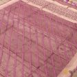 Mauve Pure Kora Net Banarasi Handloom Dupatta Cheap