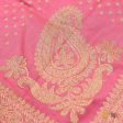 Gajri Pink Pure Silk Georgette Banarasi Handloom Dupatta Online Hot Sale