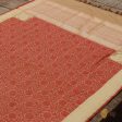 Beige-Red Pure Katan Silk Banarasi Handloom Dupatta Discount