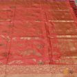 Peach-Light Pink Pure Katan Silk Banarasi Handloom Dupatta Cheap